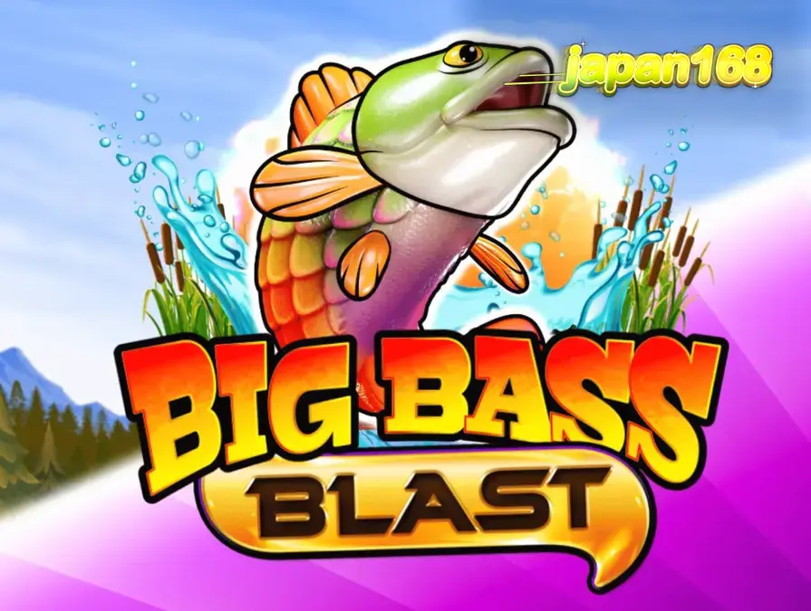 Tampilan layar permainan slot Big Bass Blast dengan tema futuristik dan elemen memancing.